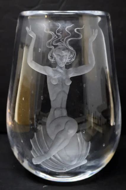 Vtg Orrefors Intaglio Art Glass Nude Venus Vicke Lindstrand Swedish Deco Mcm Picclick