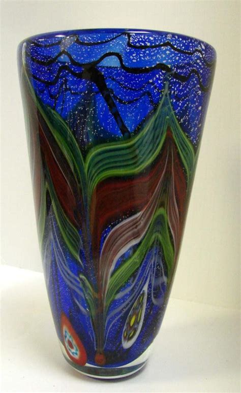 Heavy Murano Art Glass Vase Cobalt Apr 06 2013 Gulfcoast Coin