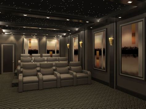 Home Theater featuring modern art we created exclusively for acoustic