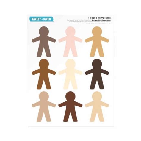 Paper People Templates Barley And Birch