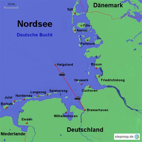 Pārvietotu karti, izmantojot peles kursoru. StepMap - Helgoland 2013 - Landkarte für Deutschland