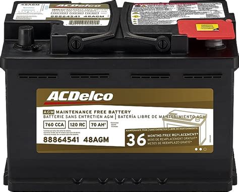 Acdelco Gold 48agm 36 Month Warranty Agm Bci Group 48 H6 Battery 15799
