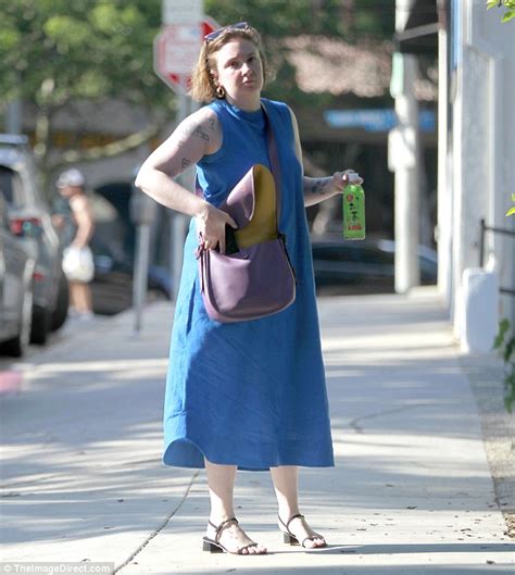 Lena Dunham Dons Sleeveless Blue Dress During Los Angeles Outing