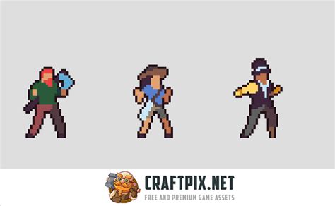 3 Character Sprite Sheets Pixel Art By Free Game Assets Gui Sprite