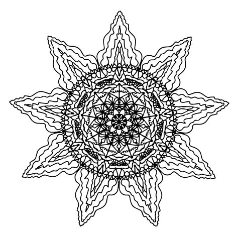 These mandalas coloring pages will help relax and calm your child's mind. Sun Mandala Coloring