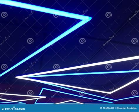 Blue Neon Lights Royalty Free Stock Image 126266878