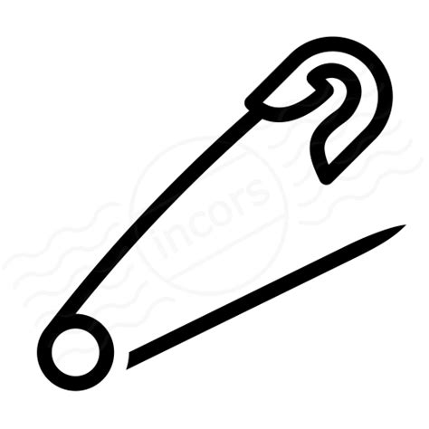 Safety Pin Colouring Pages Sketch Coloring Page