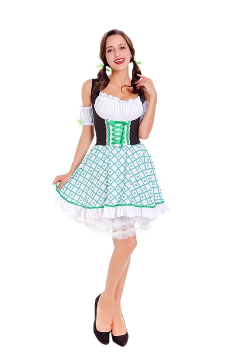 Free Shipping Sexy German Oktoberfest Costume Beer Girl Maid Dress
