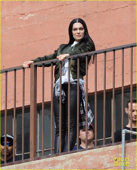 Jessie J Is A Sexy Leather Masterpiece On Her Music Video Set Photo