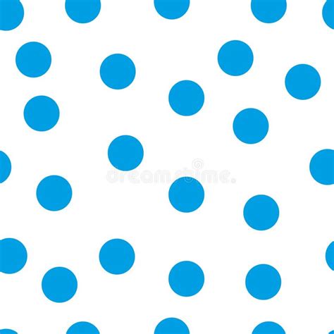 Vector Beautiful Polka Dot Pattern Blue Background Stock Illustration