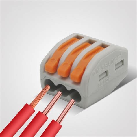 Pct 213 3 Pin Push Splice Cable Connector Conductor Cyber Connect