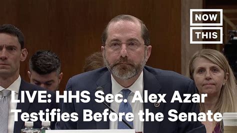 senate appropriations hearing with hhs secretary alex azar live nowthis youtube