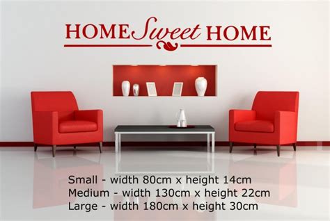 Home Sweet Home Large Vinyl Wall Quote Wall Stickers Store Uk