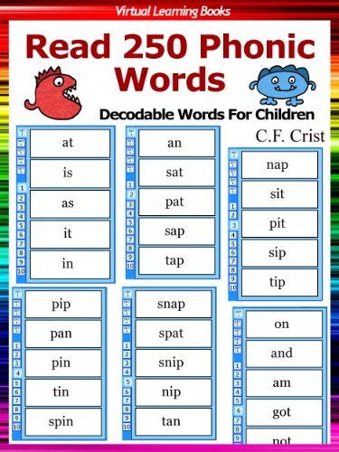 Amazon Flash Cards Read 250 Phonic Words Set 1 Decodable Words For