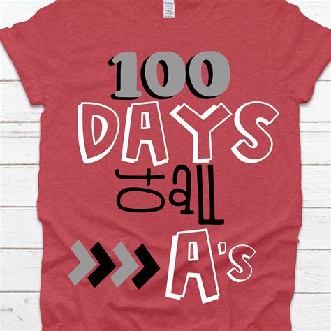 100 days of all A's 100 days svg 100th day svg 100 days | Etsy | 100 days of school, 100th day 