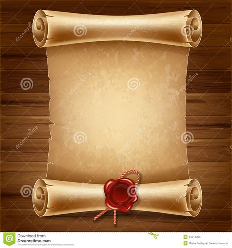 Scroll paper stock vector. Illustration of history, paper - 34018398