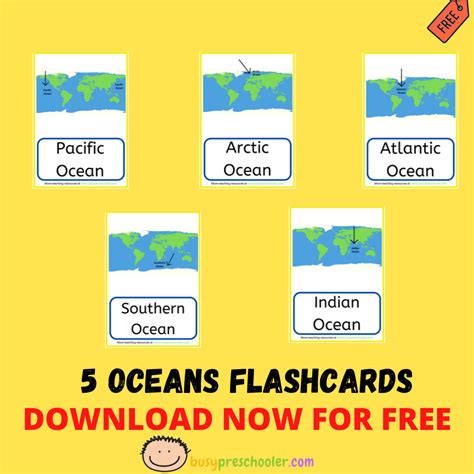 Free 5 Oceans Flashcards Free 5 Oceans Flashcards