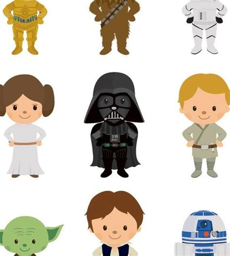 Little Star Wars Heroes Instant Digital Download Scalable Etsy Star