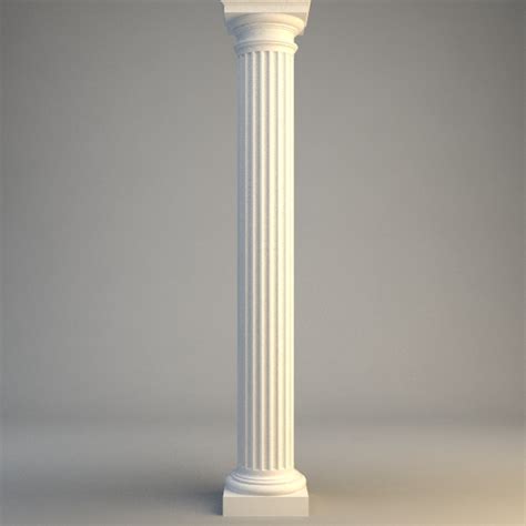 Classical Stone Column 3d Model Flatpyramid