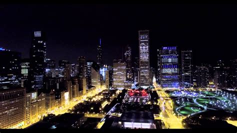 Chicagos Downtown Aerial Video Day And Night 4k Youtube
