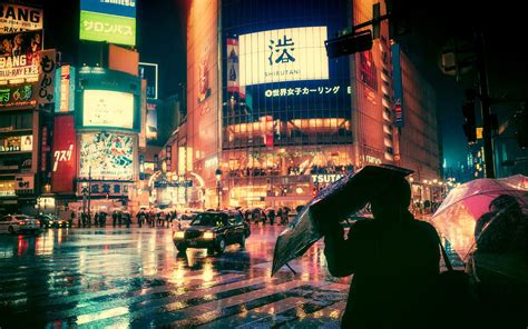 Rainy City At Night Wallpapers Top Free Rainy City At