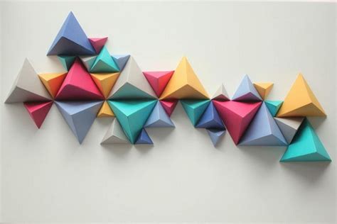 Diy Origami Wall Idea Origami Art Mural Origami Paper Art Diy Paper