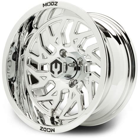 Modz Carnage Chrome 14 Golf Cart Wheels