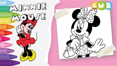 Mewarnai Minnie Mouse Cara Menggambar Minnie Mouse Youtube