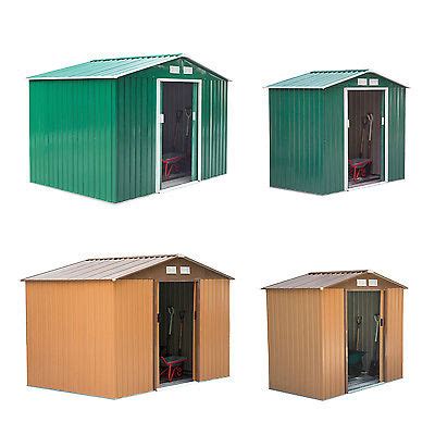 The gambrel roof allows some. Garden Shed Storage Large Yard Store Door Metal Roof ...