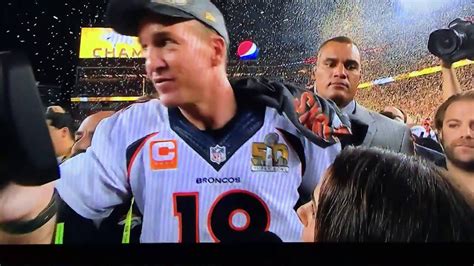 Peyton Manning Interview Straight After Winning His Second Super Bowl