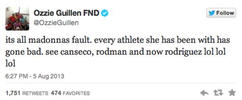 NWK To MIA Ozzie Guillen Blames Madonna For A Rods Troubles