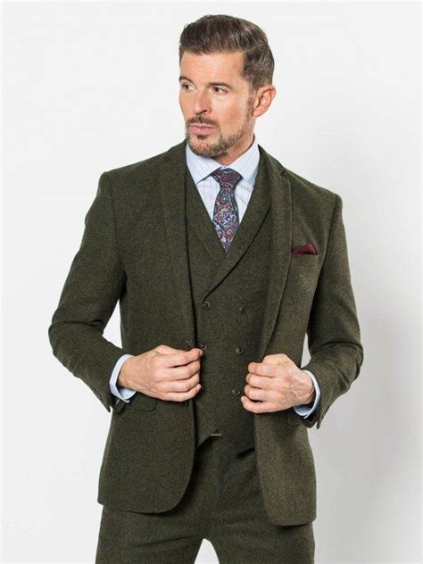Pin By Paige Timms On Suits Green Suit Men Tweed Wedding Suits