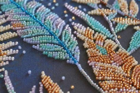 Diy Bead Embroidery Kit On Art Canvas Tropical Night Etsy