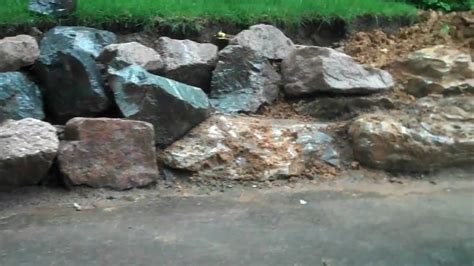 Natural Retaining Wall Built By Chris Orser Landscaping Youtube