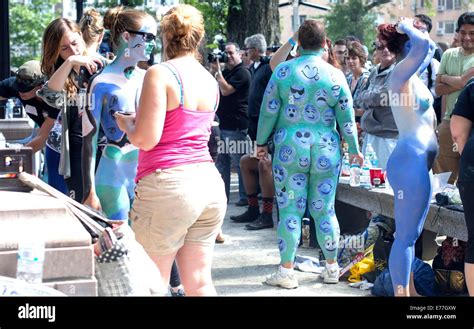 Body Painting Nude Festival Open Air Naked Stock Photo Alamy