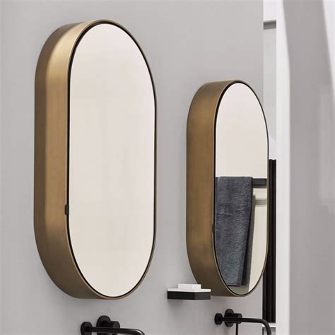 Stick to a classic chrome or aged brass finish for your. Oval-Box-40 | West One Bathrooms in 2020 | Oval mirror ...