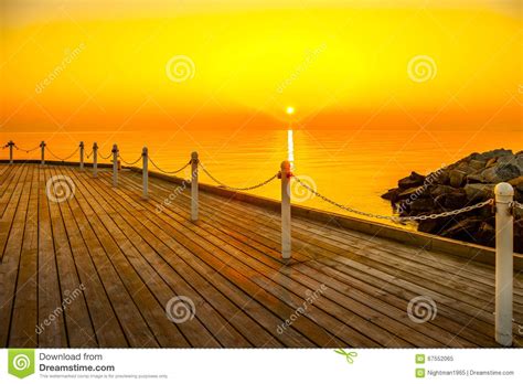 Wooden Pier At Sunrise Stock Image Image Of Nautical 67552065