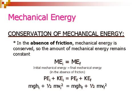Equation For Law Of Conservation Mechanical Energy Tessshebaylo