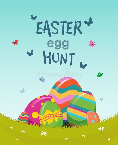 easter egg hunt vector stock vector illustration of countryside 51917561