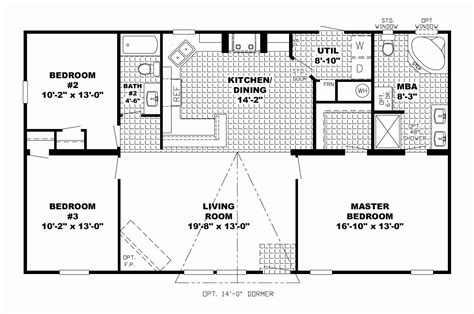 Floor Plan House Plans One Story Elegant Simple Open Ranch House