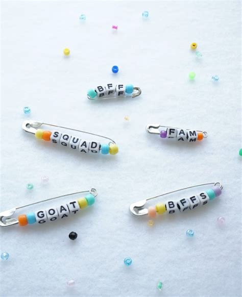 How To Make Friendship Pins With Letter Beads Cool Craft For Tweens