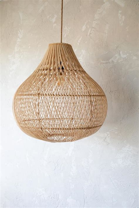 Naturalna Rattanowa Lampa Sufitowa Bottle Rozmiar M Bazar Bizar