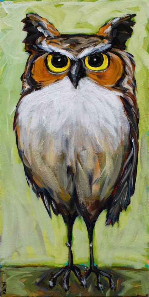 Kandice Keith Fine Art Owl Painting Owl Painting Acrylic Art