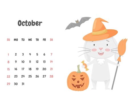 October 2023 Calendar Halloween Free Printable Templates