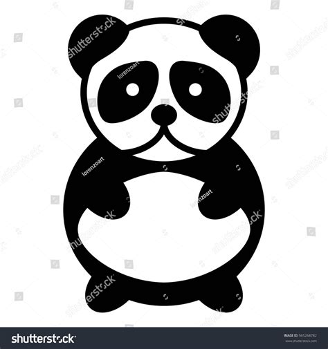 Simple Cute Panda Icon Stock Illustration 565268782