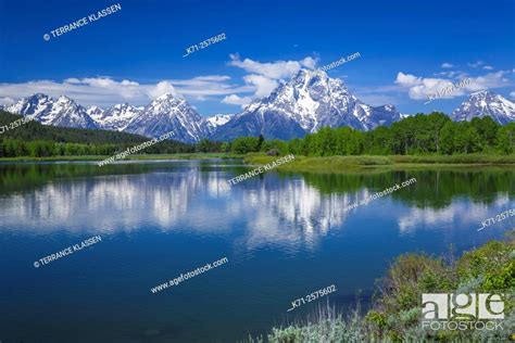 Mount Moran Reflected In The Snake River In The Grand Teton National