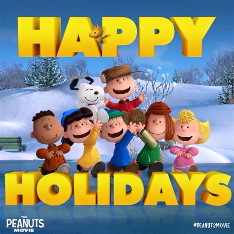 Happy Holidays Peanuts Movie Peanuts Cartoon Peanuts Characters