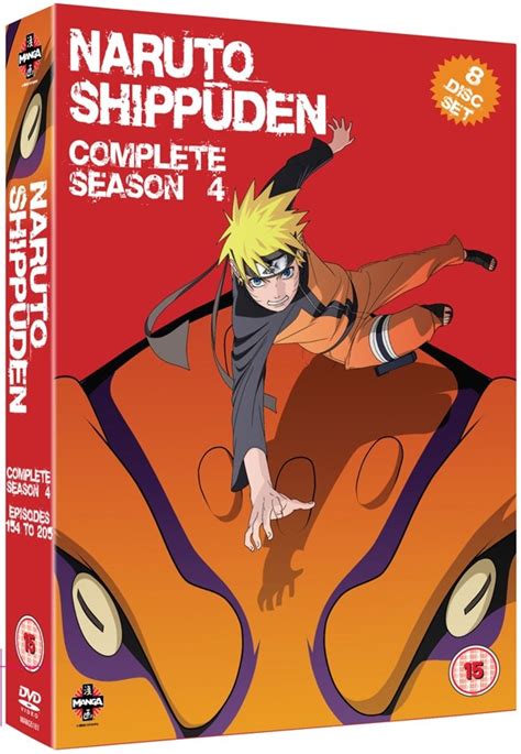 Naruto Shippuden Complete Series 4 Dvd Box Set Free Shipping