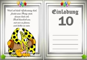 Hier braucht man viel kreativität in die einladungskarten stecken. Einladungskarten Geburtstag 10 Jahre Kostenlos