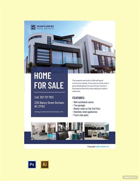 Free Real Estate Poster Template Download In Word Illustrator